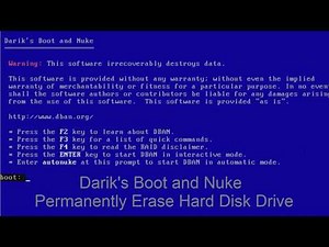 Formater un disque dur de façon irréversible avec DBAN
