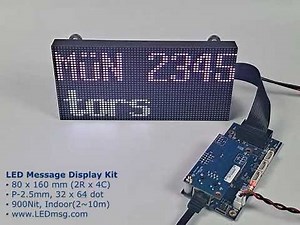 Industrial real-time LED text message display sign board RS232/TTL Ethernet RS485 LMD-KIT-P2.5-2R4C