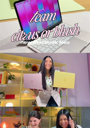 the best new MacBook Neo colors 😮‍💨🍋‍🟩💕 are you team citrus or blush? @Flourish Planner and I having a time at the Apple Experience 🍎💻💕 #macbookneo #citrusmacbookneo #blushmacbookneo #apple