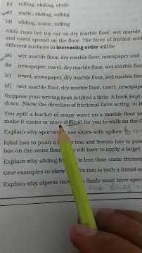 Study Time: Q/A of chapter 9- Friction, class 8th science, CBSE.