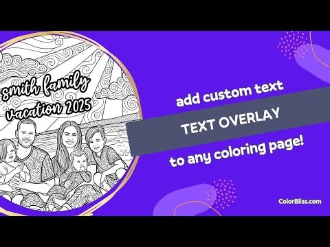 Easily add text to any coloring page!