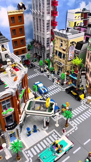 Explore a Colorful LEGO Cityscape in Detail