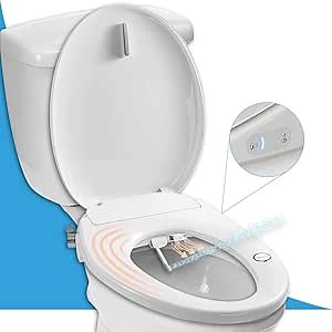 BUTT BUDDY Suite - Smart Bidet Toilet Seat Attachment & Fresh Water Sprayer (Cool & Warm Temperature Control | Dual-Nozzle Cleaning, Adjustable Pressure | Easy Setup, Universal Fit)