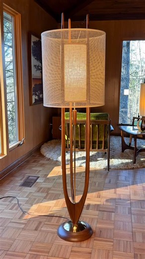 Esthetic Vintage on Instagram: "One of the most heavily-copied designs of the mid century—the Model 350 floor lamp designed by the Father of Modern Lighting Arthur Jacobs for Modeline of California. This lovely 1958 example is now available. Message for info."