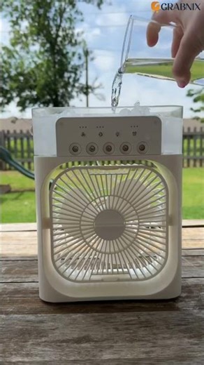 Portable Air Conditioner Fan 7 Color Changing Light SKU: 4904_big_cooling_fan_10w#grabnix