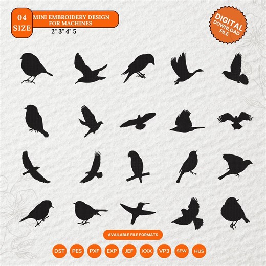 Birds Bundle Embroidery Design, Bird Embroidery Design, Birds Set, Sparrow, Cardinal, Toucan, Crow, Kingfisher, Hummingbird Embroidery Files - Etsy