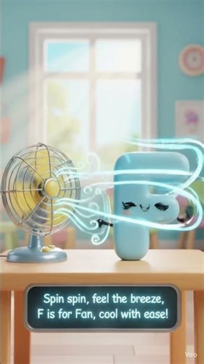 F for Fan 🌀 | ABC Learning Fun #shorts || #usa #usashorts #alphabet #kidsvideo #animation