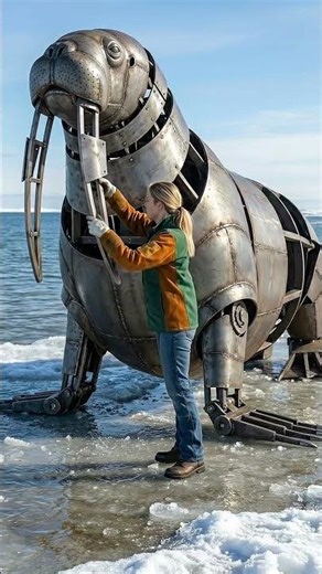 Giant Metal Walrus Build | Mechanical Tusk Reveal | Satisfying Engineering