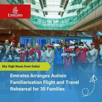 Did you know? Only 13% of families with neurodivergent children travel due to airport anxieties. IBCCES is proud to partner with Emirates in changing that! Recently, on April 24th, Emirates Airlines took a significant step towards making travel more inclusive by hosting a special familiarization flight at Dubai International Airport (DXB) for 30 UAE families with autistic children and other determination. This innovative program allowed them to practice the check-in process, experience a real fl