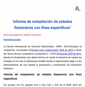 Informe de compilación NISR 4410 | Actualícese