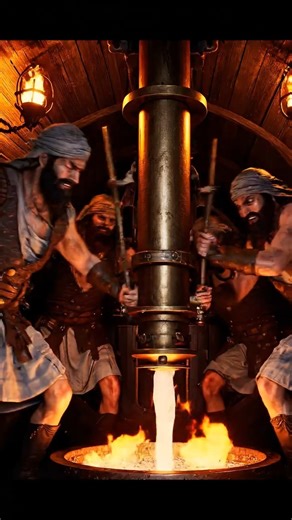 Byzantine Navy Dromon (Galley) Bronze Pressurized Siphon