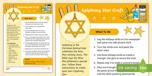 Epiphany Star Craft Activity