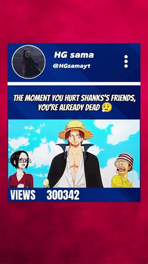 The moment you hurt Shanks’s friends, you’re already dead ☠️ #onepiece #shanks