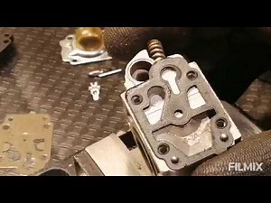 Fűkasza karburátor tisztítás, membrán csere.