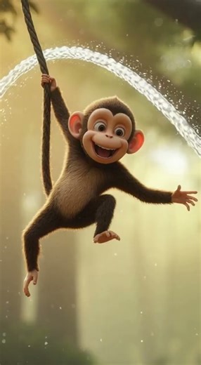 Cute Elephant & Monkey Adventure