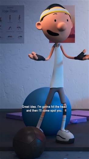 kinda what you'd expect from a wimpy workout 🏋️🫣 #DiaryOfAWimpyKid: The Last Straw is now available on Disney ! | Walt Disney Studios