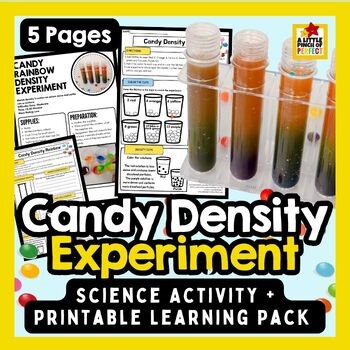 Skittles Rainbow Density Experiment and Printable Activity Pack
