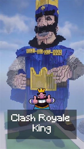 I Built the Clash Royale King in Minecraft
