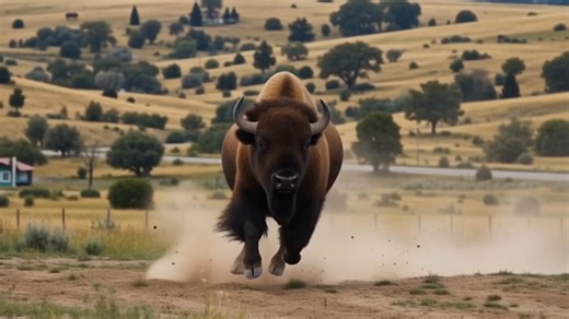 Bison, American Bison, Wild Animals. Free Stock Video