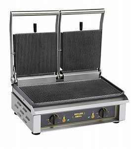 Roller Grill International : Cast-iron contact grill – large model for hamburgers and steaks