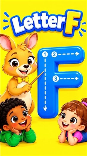 Learn letter F ABC | Tracing for Toddlers and kids