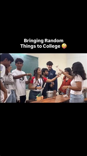 𝐌𝐚𝐢𝐭𝐫𝐢 🍕 on Instagram: "“Bringing Random Things to College Challenge”🤪 ( college challenge, random stuff, student life, funny reel, college humor, chaos energy, Gen Z life, random things challenge ) #college #fyp #explore #randomthings #things #friendship #collegefriends #challenge #friendschallenge #randomthingschallenge #friendshipday #trendingreels"