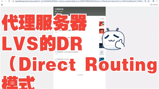 代理服务器-LVS的DR（Direct Routing）模式