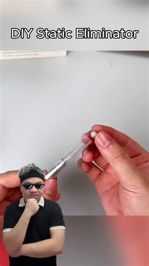 DIY Static Eliminator! 🤯 #Experiment #lifehack #testing