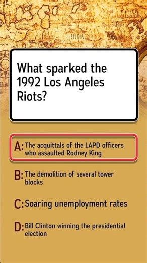 What triggered the 1992 Los Angeles Riots?