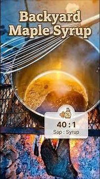 Making Real Canadian Maple Syrup in My Backyard 🍁 (40:1 Sap to Syrup)