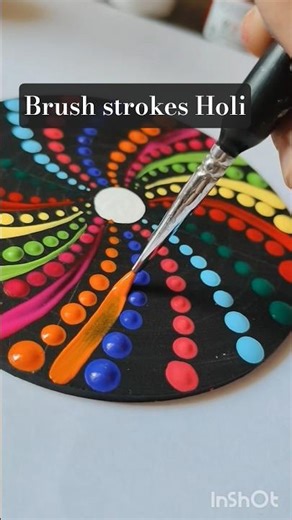 Dot Mandala Brush Strokes Holi special #shorts #dotmandalas #brushstrokes #holispecial #mandalaart