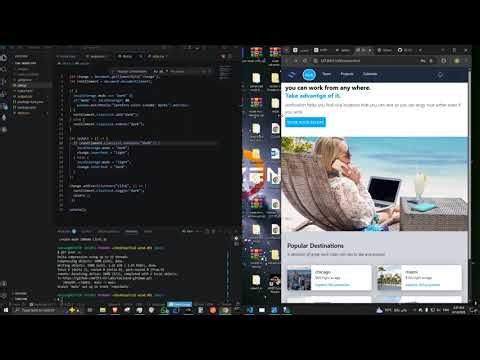 responsive page using only tailWind library and dark mode to