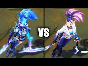 DRX Akali vs K/DA ALL OUT Akali Skins Comparison (League of Legends)