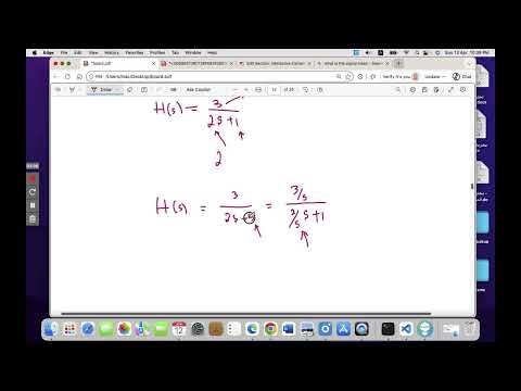 Time constant for first order system