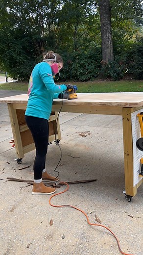 3.7K views · 29 reactions | This was my first experience working with live edge wood and now it’s all I want to do  I’ve linked my tools on my LTK and Amazon Storefront #diy #diyprojects #homeprojects #girlsandpowertools #womenwhodiy | Breezing Through | Facebook
