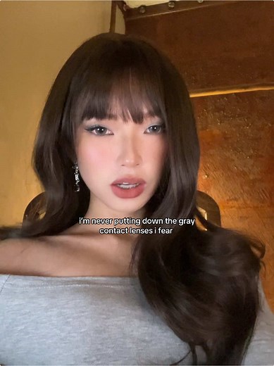 love my brown lenses too but gray contacts elevates makeup looks the most imo 🩶 #fyppp #makeup #lenses #contactlenses #starlens