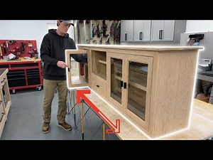 Extra Loooong White Oak TV Console Build | With Plans!
