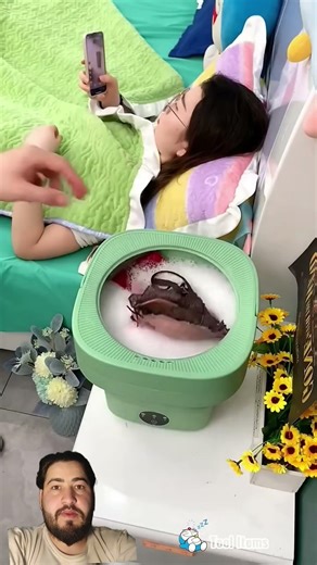 Portable Mini Foldable Washer Tool ItemsGood Thing For Home#ilovegadgets#hangingmobile#homesuppli