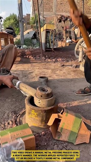 Removing rubber bushings using a hammer and press tool - Good Tools and Machinery in Daily Work