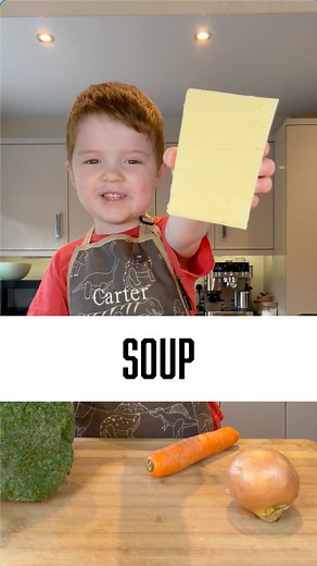 Making mummy’s favourite soup! 🥣 Carters never tried it before will he like it? (Stock cube, salt and pepper also added) @morphyrichardsuk #chef #toddler #cheflife #toddlerlife #food | Cooking with Carter