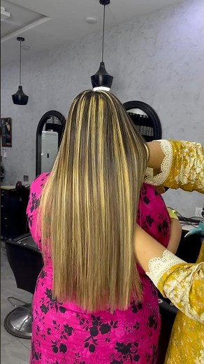 Golden Blonde Highlights + Keratin Treatment = Ultimate Hair Goals! ✨