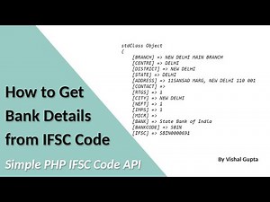 How to Get Bank Details from IFSC Code | Simple PHP IFSC Code API