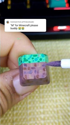 Drawing M for Maincraft but on the custom keyboard! #keyboard #drawing #keycaps #maincraft