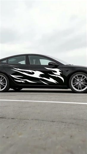 2023 Tesla Model 3: Fire Decal vs Tech Cool! Insane Car Wrap Build #teslamodel3 #cardecal
