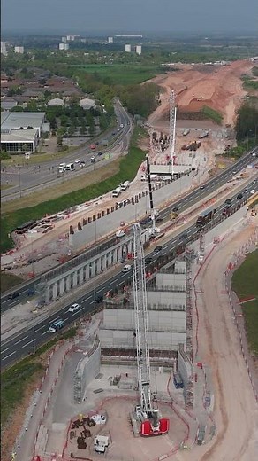 Three huge HS2 structures to be built over the M42 and M6 #shorts