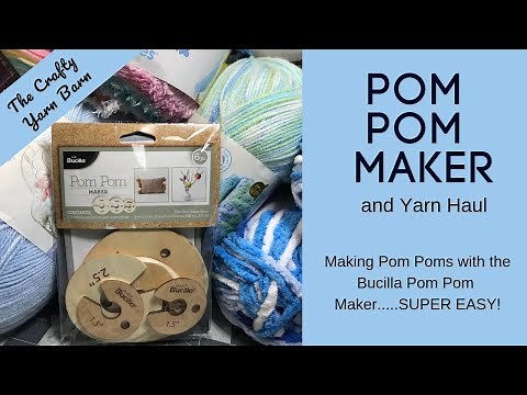 Pom Pom Maker by Bucilla - Easy to Use....and check out this Yarn Haul