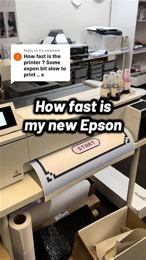 Replying to @S speed test! An A1 poster set to best print took 2mins 6 seconds. #epson #printer #essaraitch