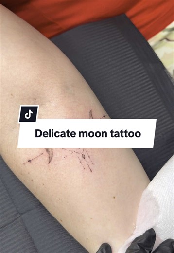 Delicate Moon Tattoo: A Unique Design Process