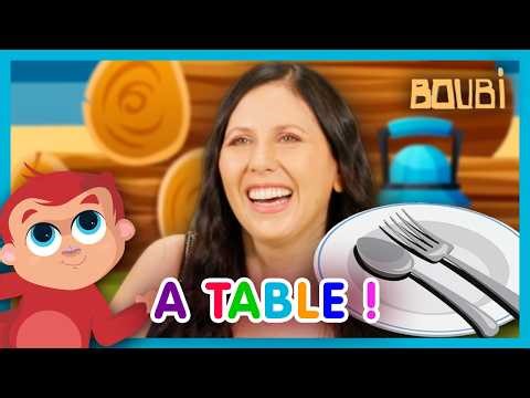 À Table les Petits Gourmands ! 🍽️ - Comptine avec Paroles - Les Amis de Boubi