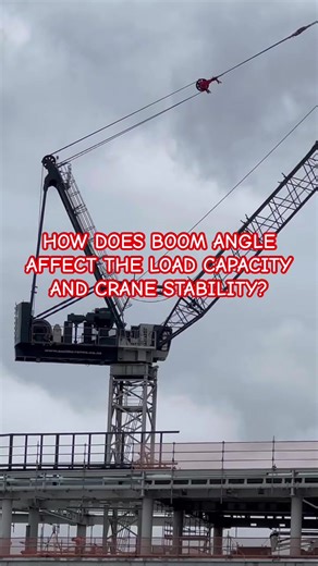 How does boom angle affect the load capacity and crane stability? #istrukturatv